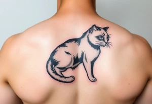 black cat tattoo idea