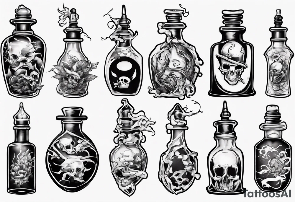 Poison bottle tattoo idea