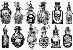 Poison bottle tattoo idea