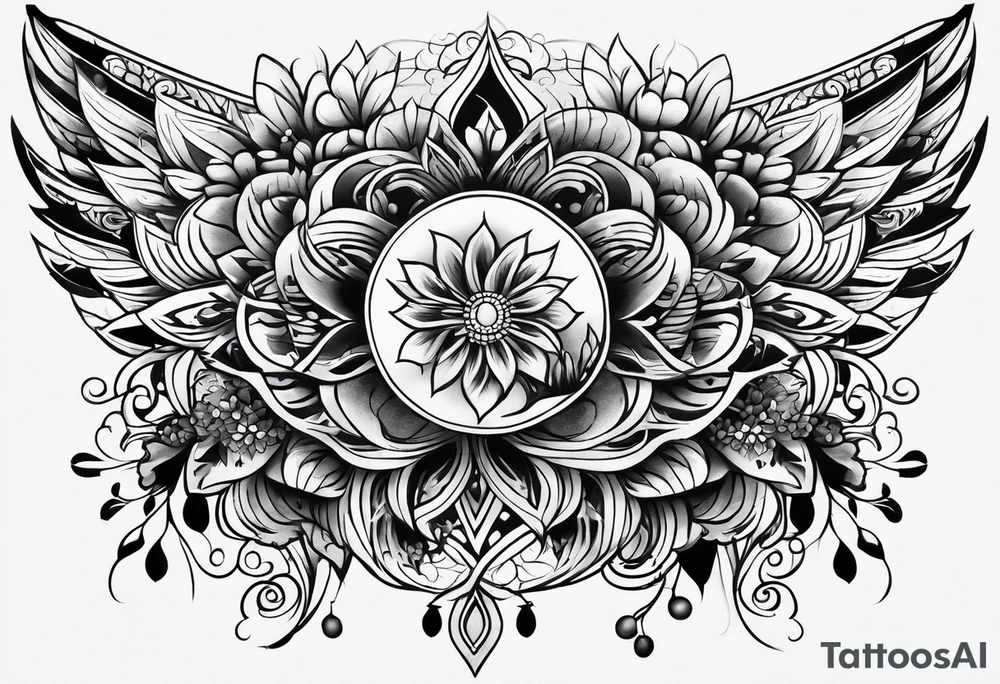 Full Back tattoo covering the whole back design paper tattoo idea