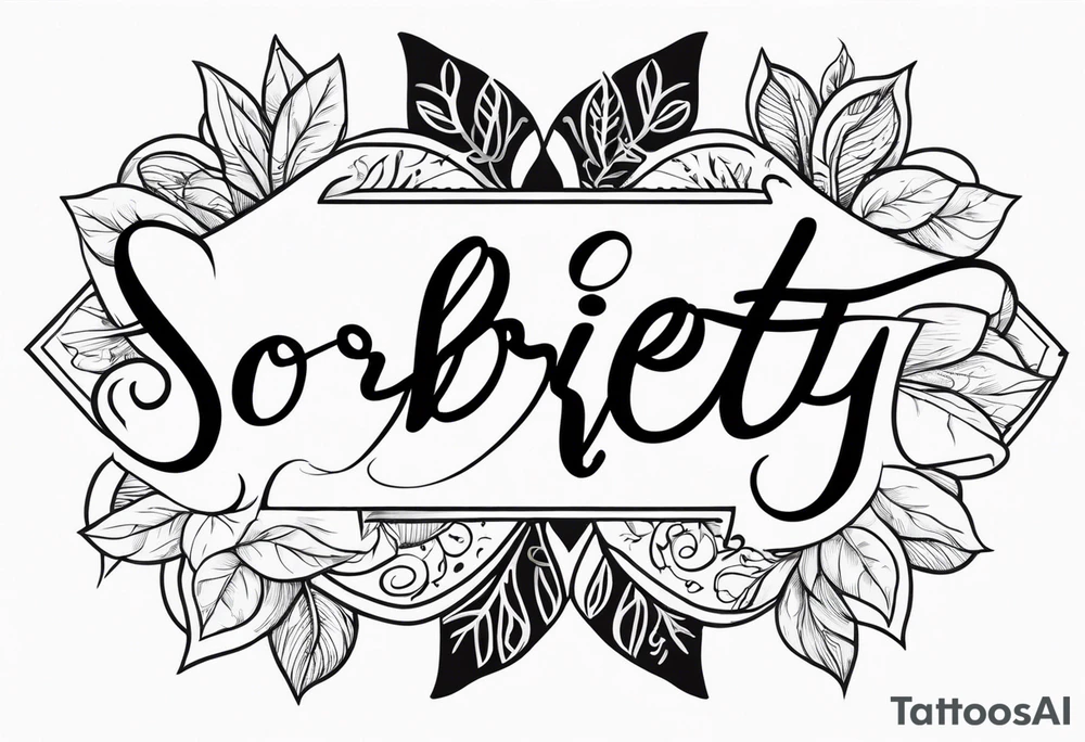 Sobriety feminine recovery tattoo idea