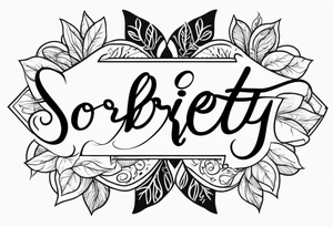Sobriety feminine recovery tattoo idea