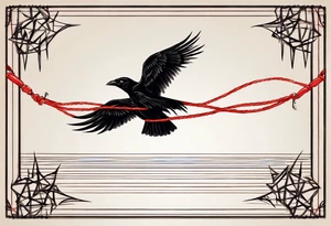 The two black crows at the end of the movie "Secret of NIHM" as they fly away into the sunset carrying some red string between them. tattoo idea