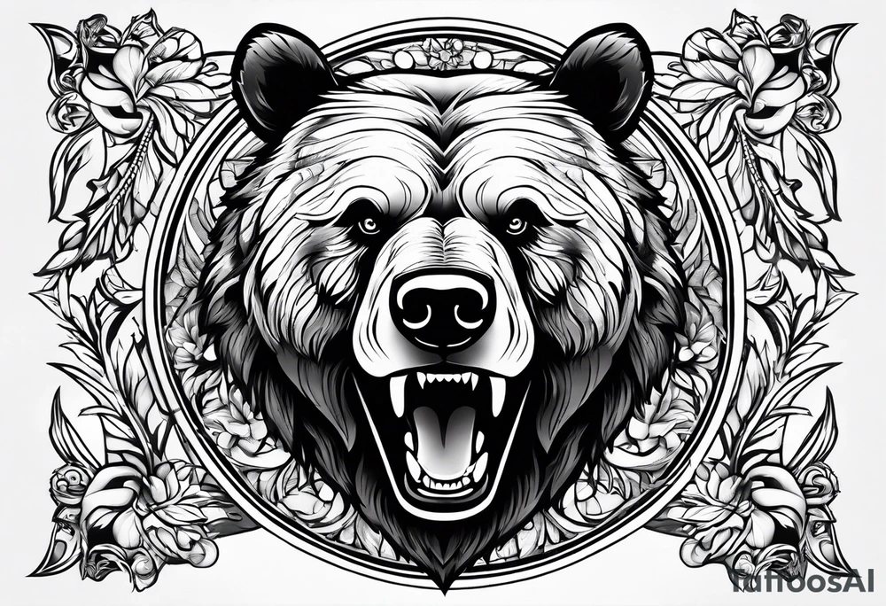 Figher bear tattoo idea