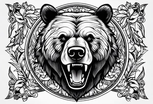 Figher bear tattoo idea