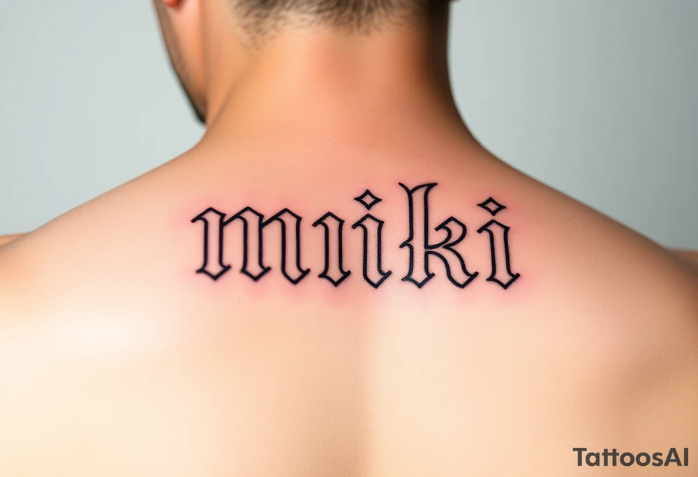 "miki" in tiktok style tattoo idea