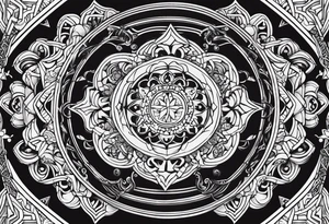 Thin line of a Nordic chain that surrounds the forearm, tattoo idea