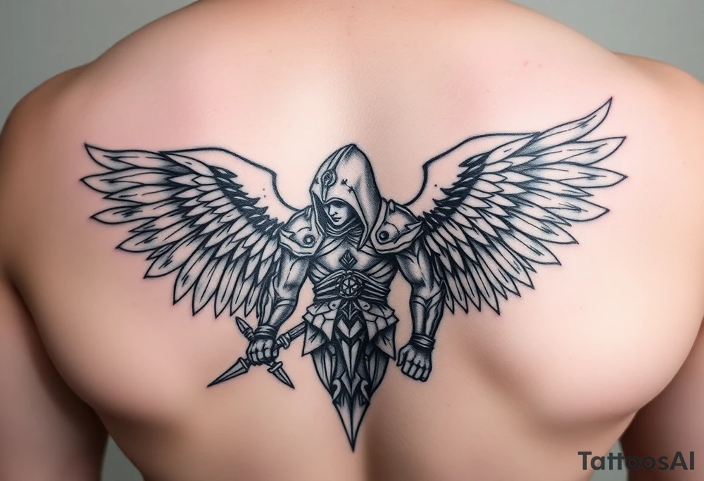 Angel warrior tattoo idea