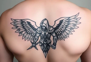 Angel warrior tattoo idea