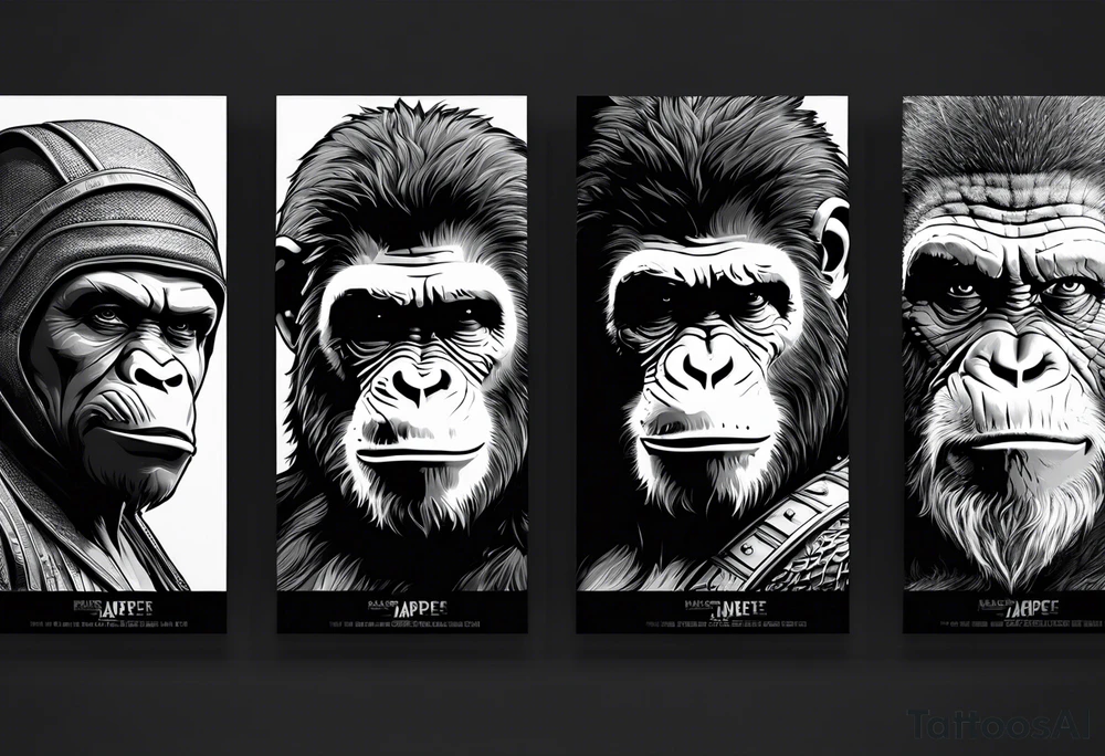 Caeser from the movie planet of the apes tattoo idea