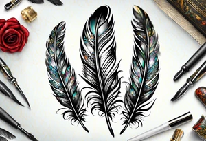 Feather folder over tattoo idea