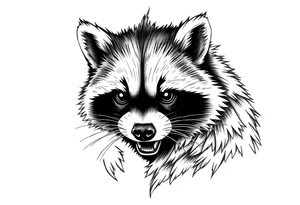 Raccoon dumpster fire tattoo idea