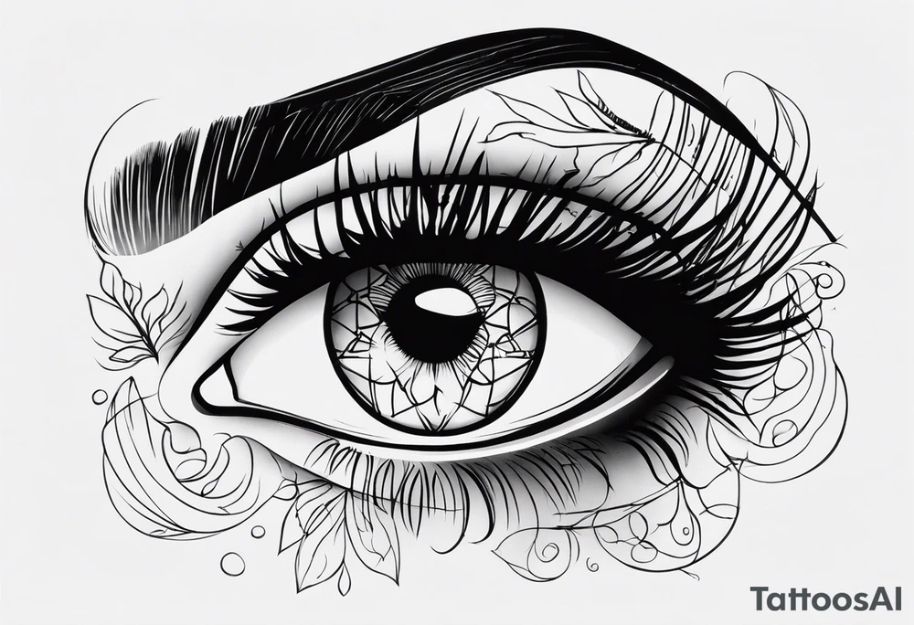 Artistic Eye tattoo idea