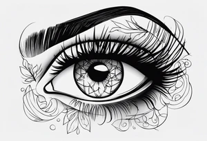 Artistic Eye tattoo idea