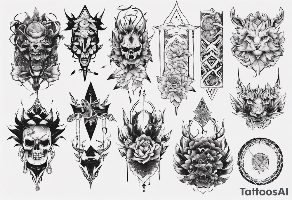 座っている堕天使 tattoo idea