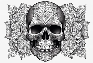 skull head tattoo idea