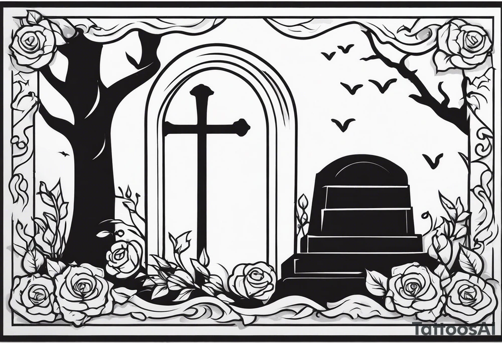 Gravestone tattoo design tattoo idea