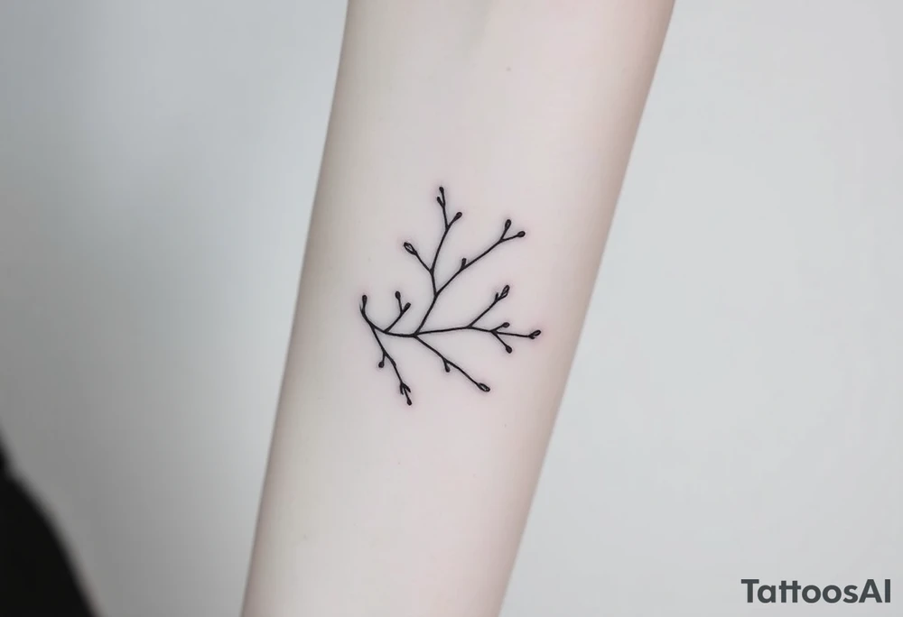 vines with branch off tattoo idea