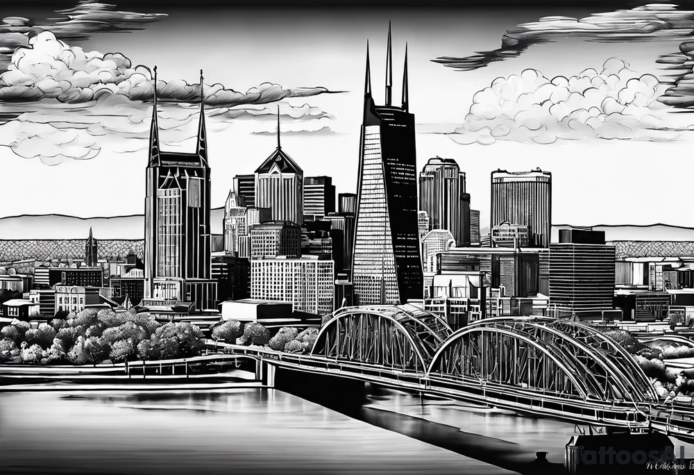 Nashville skyline tattoo idea