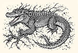 gothic gator tattoo idea