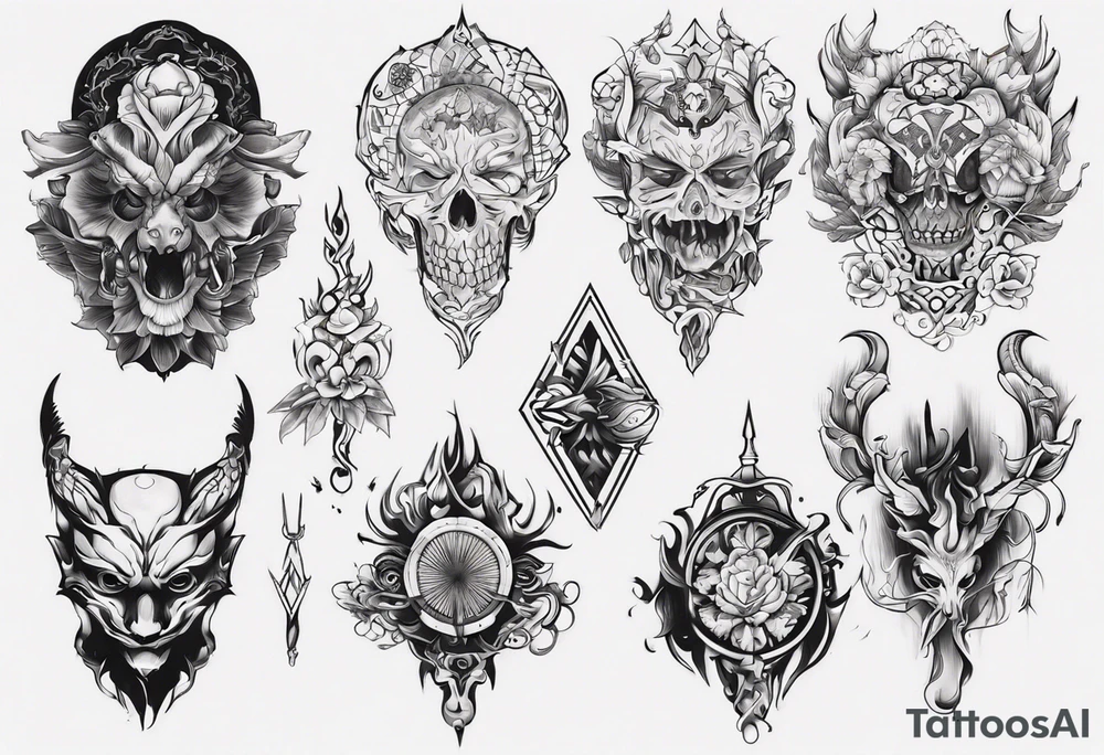 Тату рукав мужской tattoo idea