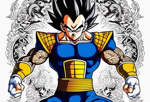 Vegeta wearing his badman tattoo tattoo idea