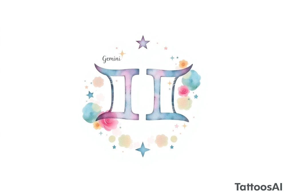 Gemini stars constellation tattoo idea