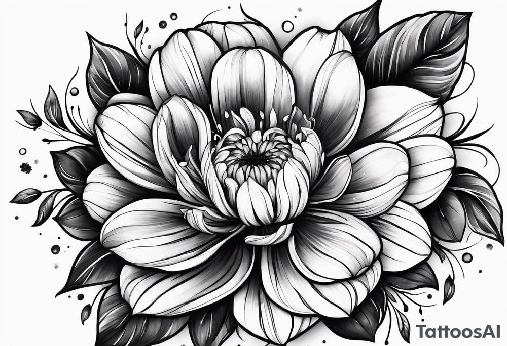 a flower within a galaxy tattoo idea