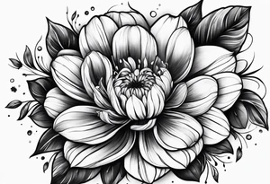 a flower within a galaxy tattoo idea