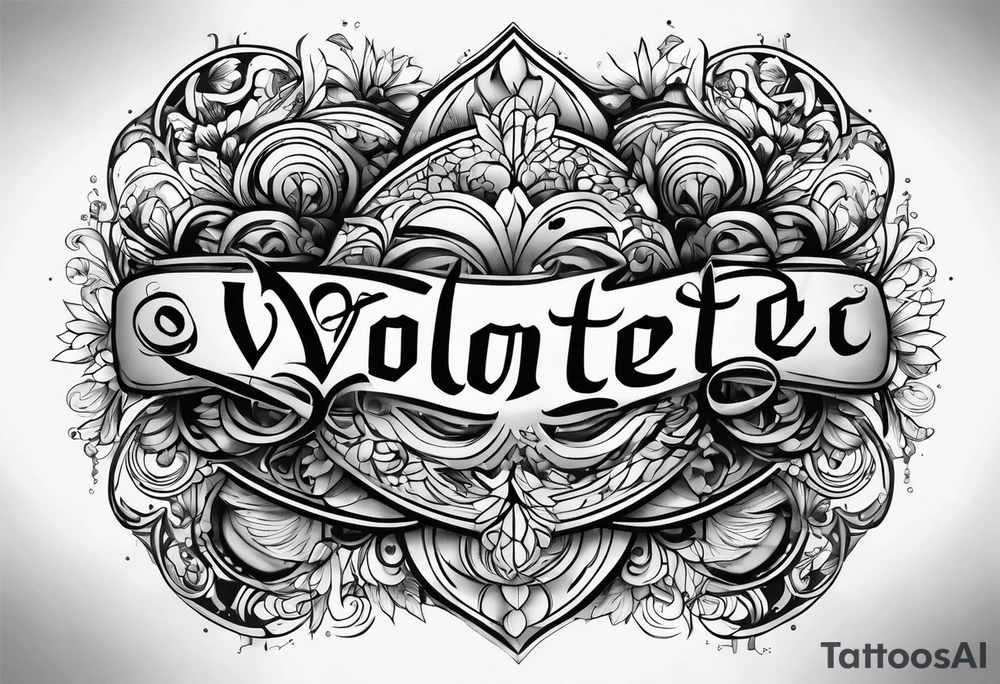 VOLONTÉ WORD tattoo idea
