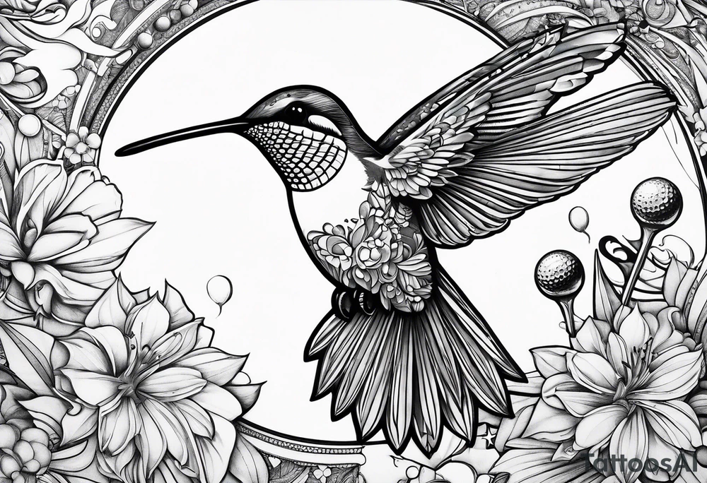 Humming bird, candy, golf, stars tattoo idea