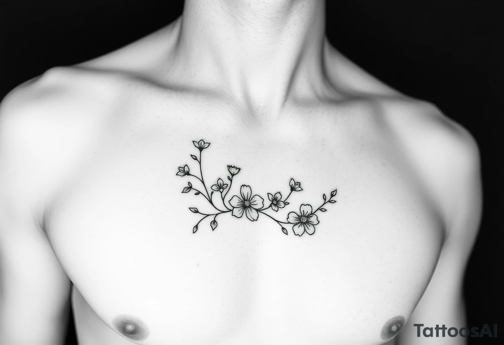delicate underboob tattoo design, thin fine line floral композиtion,
small elegant flowers, soft shading, light and feminine,
curved shape following breast line,
minimalistic, airy, tattoo stencil style, black and grey. tattoo idea