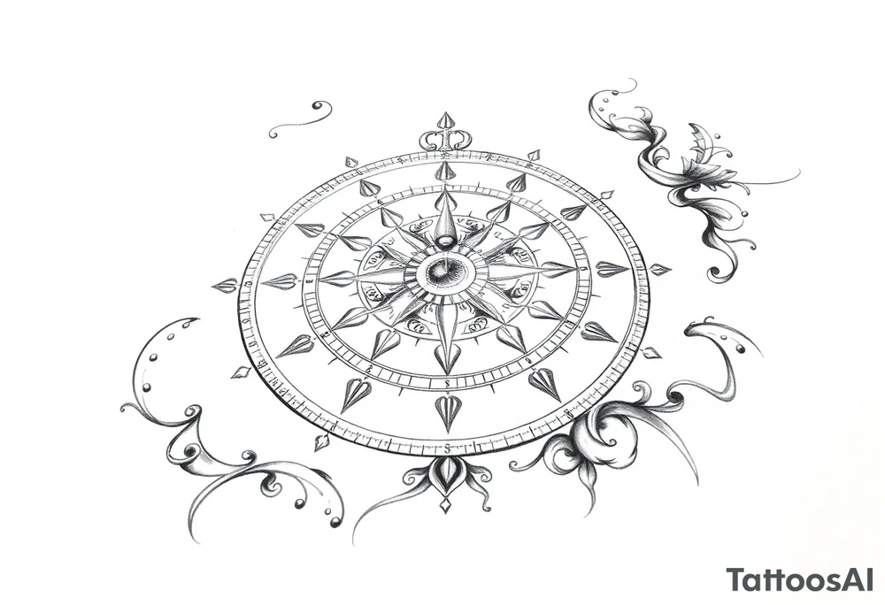 Sundial on the ground tattoo idea