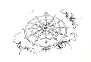 Sundial on the ground tattoo idea