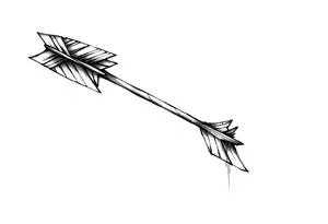 one   that look down arrow tattoo idea