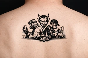 Meth chemists with devil tattoo idea