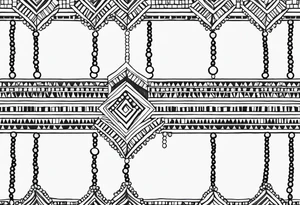 Beaded Fringe PATTERN tattoo idea