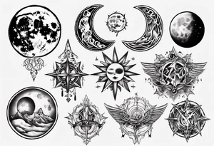 The lighting moon tattoo idea