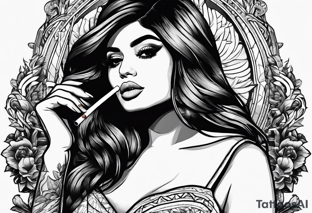 Kylie Jenner smoking cigarette tattoo idea