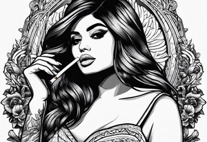Kylie Jenner smoking cigarette tattoo idea