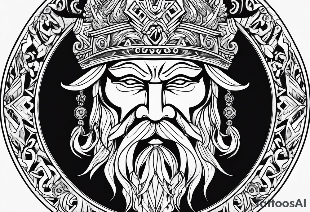 Slavic wood spirit tattoo idea
