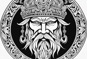 Slavic wood spirit tattoo idea