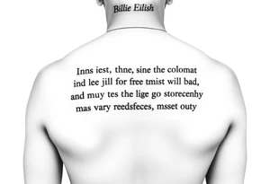 Lyrics from 'getting older' by billie eilish: "cant shake the feeling that im just bad at healing, and maybe thats the reason every sentence sounds rehearsed" And billie eilish logo and semi colon tattoo idea