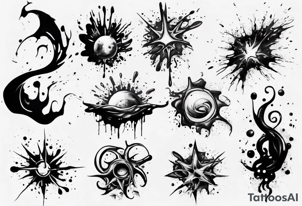 Paint splash tattoo idea