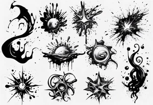 Paint splash tattoo idea