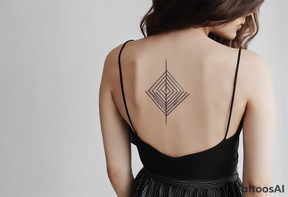 Minimalist tattoo with ultra-thin lines, where the number 22 is the main element, representing luck and eternal love with my girlfriend. The design should be subtle and elegant, with an abstract or geometric detail symbolizing our bond and special connection. Ideally in black and white, with a modern and timeless style, perfect for the forearm, chest, or behind the ear tattoo idea