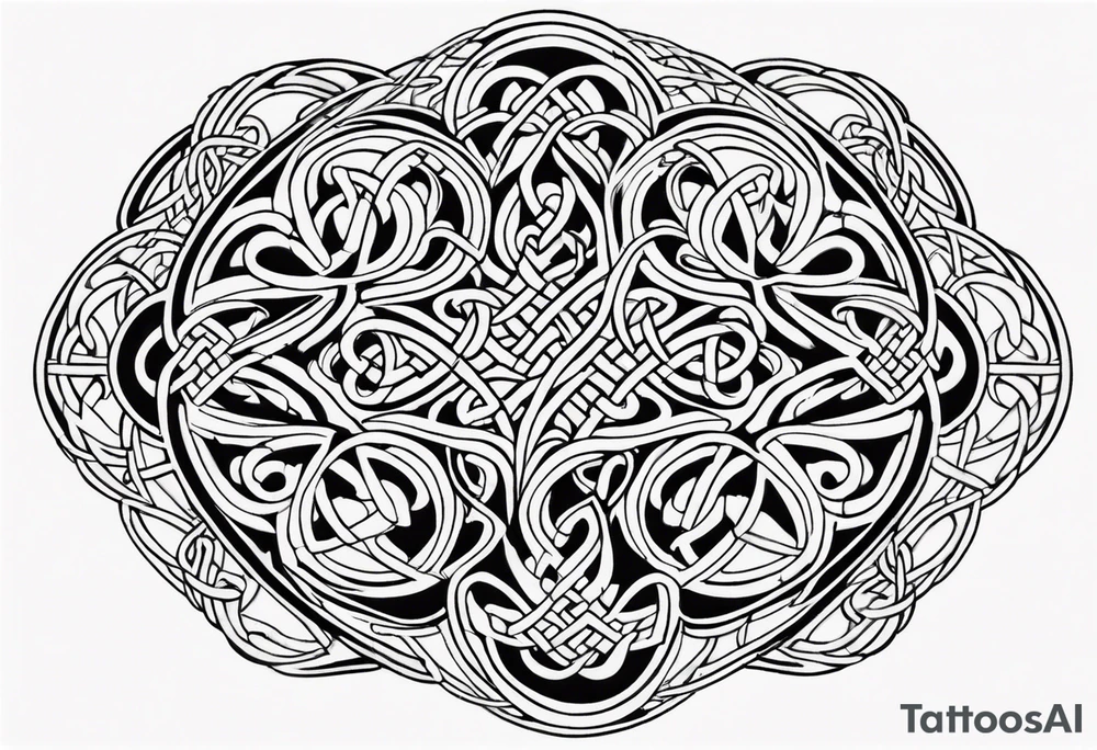 4 leaf clover celtic knot tattoo idea