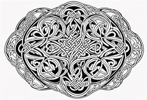 4 leaf clover celtic knot tattoo idea