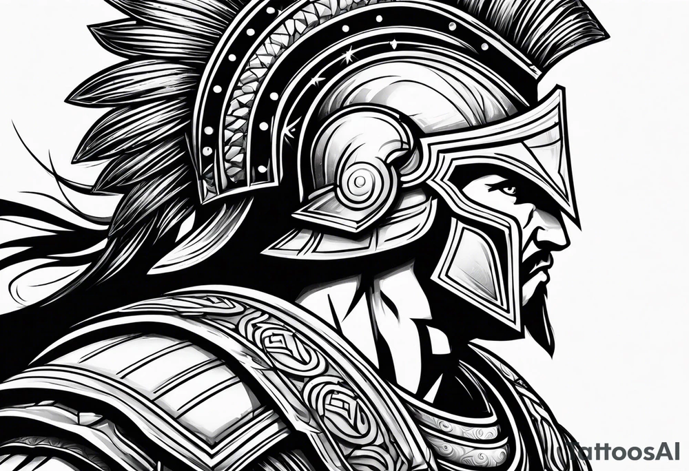 Spartan warrior tattoo idea