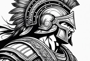 Spartan warrior tattoo idea